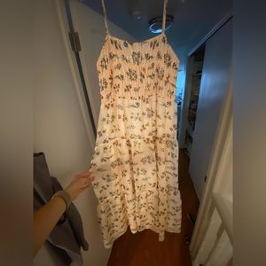 Ruched bodice maxi dress